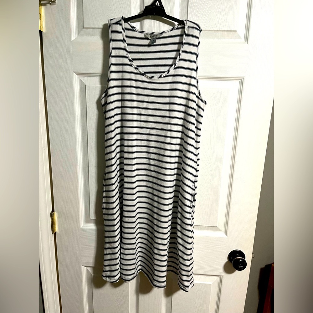 Striped Sleeveless Dress Medium